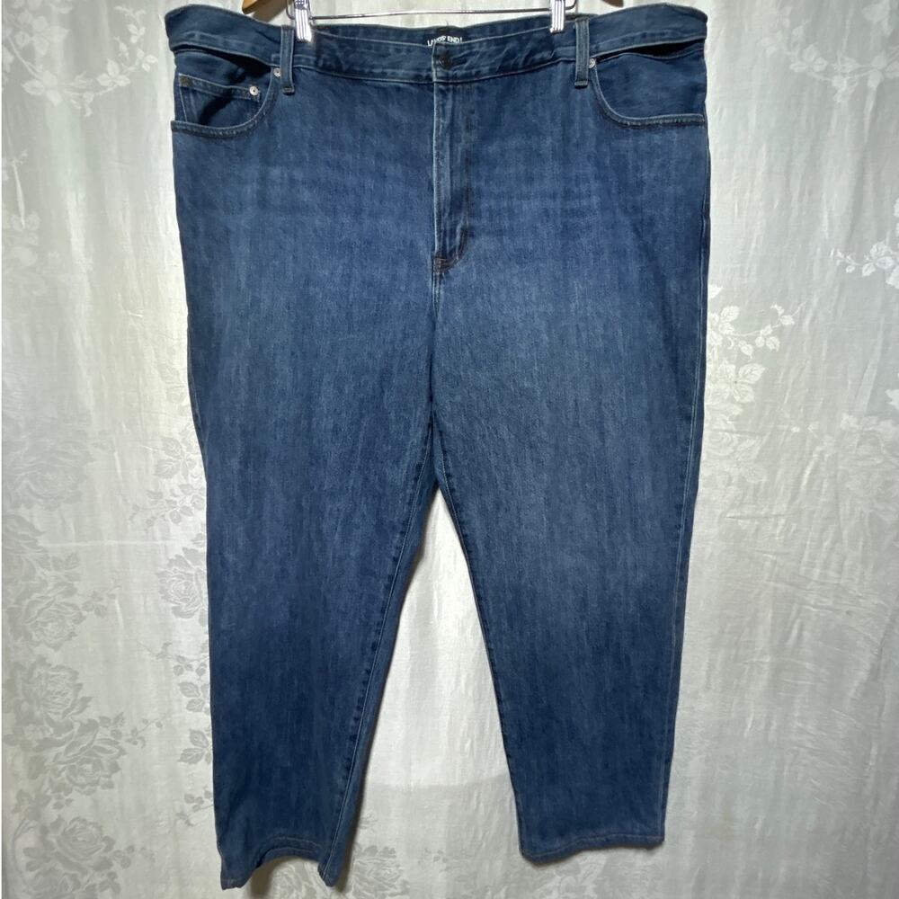 Lands End Jeans 50/T Blue Denim Square Rigger 50X30 100% Cotton